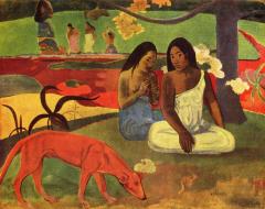 Felicitare Eugene Henri Paul Gauguin  - Arearea Aka Joyousness 