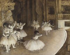 Felicitare Edgar Degas - The Ballet Rehearsal on Stage