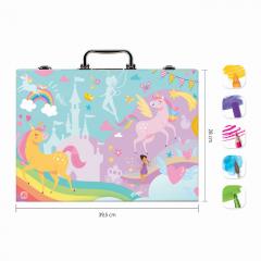 ART CASE SET DE DESEN DELUXE CU 100 DE ACCESORII UNICORN