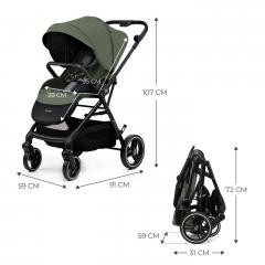 Carucior pentru bebelusi - Yoxi - Verde