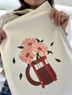 Tote bag - Coffee and Flowers