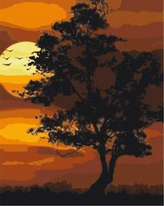 Set pictura pe numere - Apus stralucitor 40x50 cm