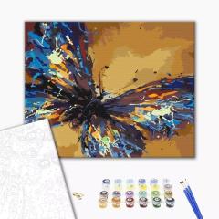 Pictura pe numere - Fluture. Detaliu, 40x50 cm