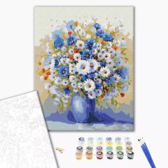 Set pictura pe numere - Flori de camp 40x50 cm