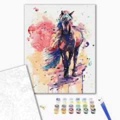 Set pictura pe numere - Calul fantasmagoric 50x40 cm