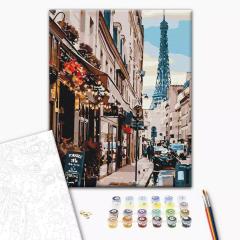 Pictura pe numere - Parisul de dupa colt, 40x50 cm