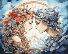 Pictura pe numere - Dragoste infinita, 50x40 cm