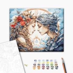 Pictura pe numere - Dragoste infinita, 50x40 cm