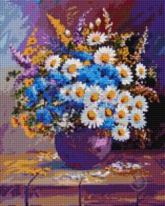 Mozaic cu diamante - Colt cu buchet de flori, 40x50 cm