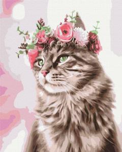 Pictura pe numere - Tandrete felina, 40x50 cm