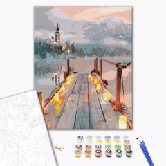 Set pictura pe numere - Misterul unei nopti de iarna, 40x50 cm