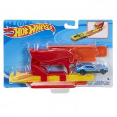 Set de joaca - Hot Wheels - Lansator portabil si masinuta - Rosu