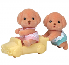 Set 2 figurine - Sylvanian Families - Gemeni Poodle