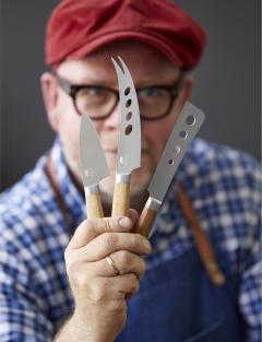 Set 3 cutite pentru branzeturi - Holm - Acacia Steel