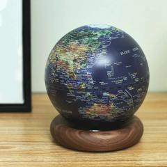 Lampa - AtlasGlobe - Lightblue Mini Walnut