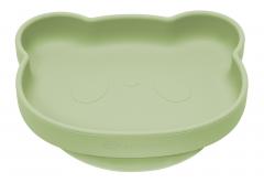 Farfurie din silicon cu ventuza - The Little Bear - Raw Green