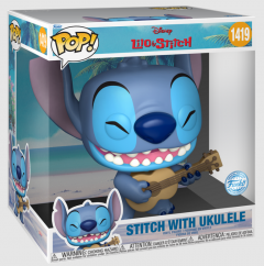 Figurina Funko POP Jumbo - Stitch with Ukelele