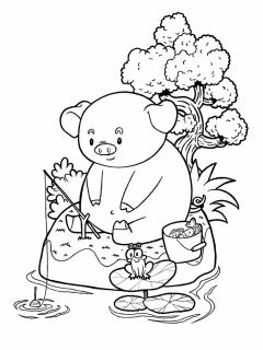 Chinese Zodiac Animals Coloring Book