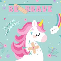 Set 30 de plasturi - Be Brave - Unicorn