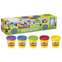 Set 5 cutii cu plastilina - Play-doh - Back to school