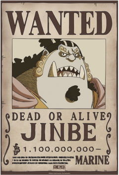 Poster - One Piece - Wanted Jinbe Wano - Chibi 38x52cm