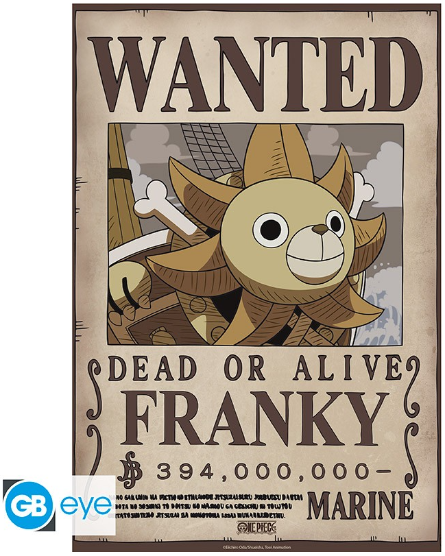 Poster - One Piece: Wanted Franky Wano - GB Eye