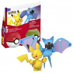 POKEMON MEGA SET DOUA BILE PIKACHU SI ZUBAT 40 PIESE