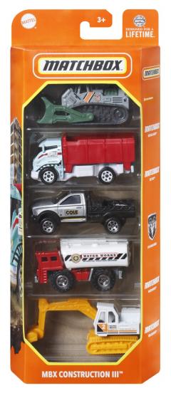 Set 5 masini - Matchbox - MBX Construction III