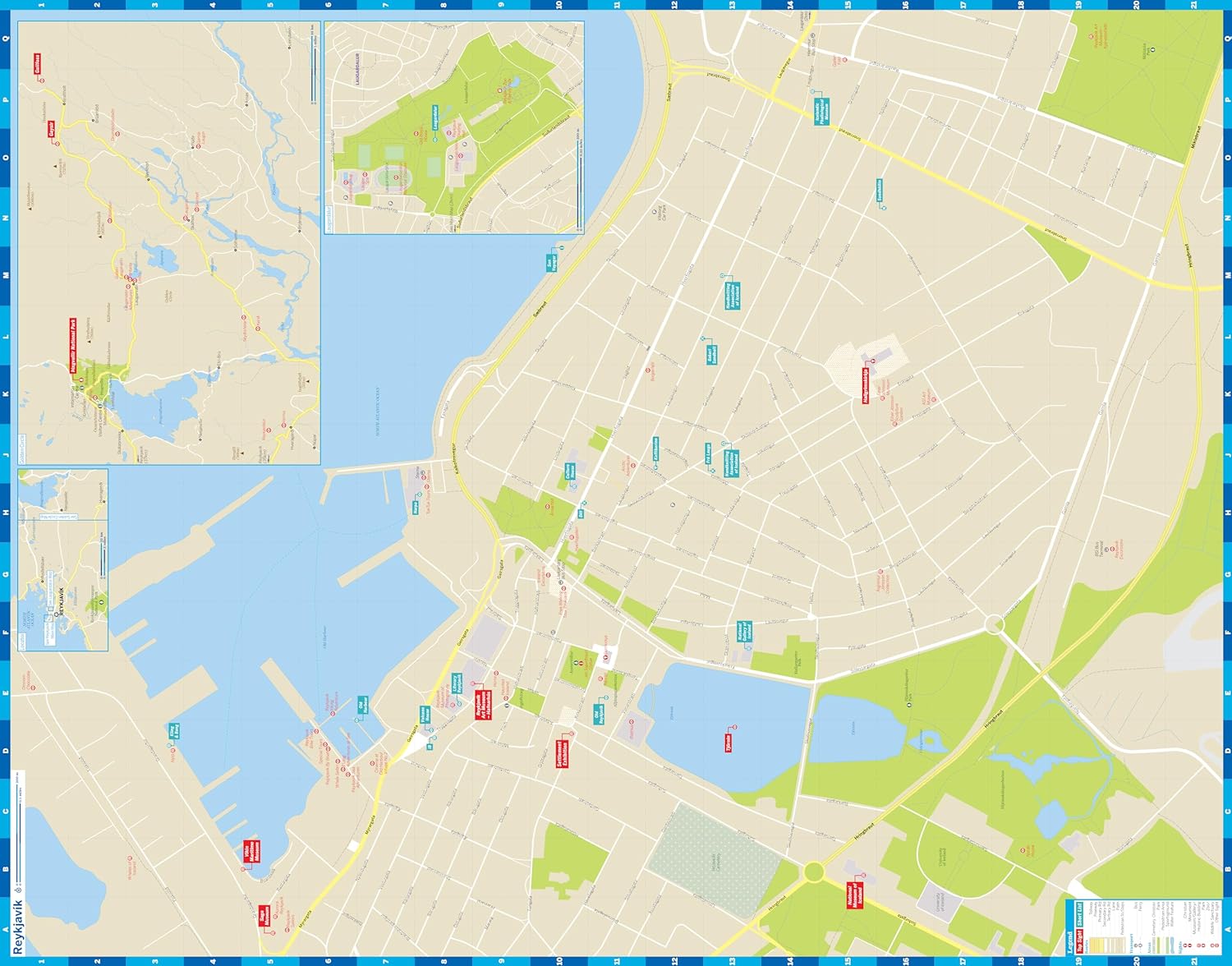 Reykjavik City Map - Lonely Planet