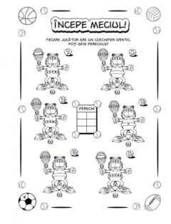 Carte de colorat Garfield - Garfield marcheaza