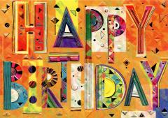 Felicitare - Colorata - Happy Birthday