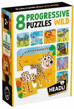 Set 8 puzzle-uri progresive - Animale