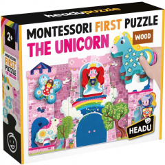 Puzzle - Montessori  - Primul meu puzzle cu unicorni