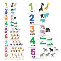 Joc - Cartonase tactile cu numere si animale