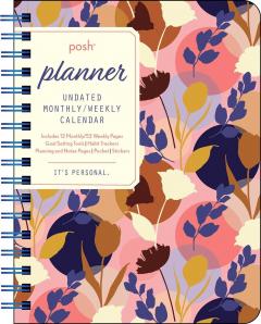 Agenda nedatata - Posh - Pink Silhouette Floral