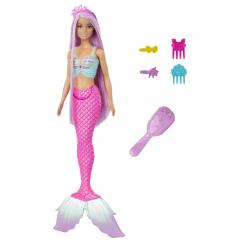 Papusa - Barbie Dreamtopia - Sirena cu par mov si coada roz