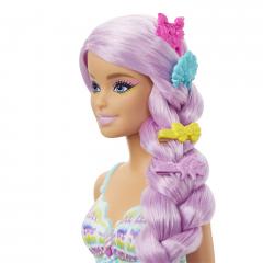 Papusa - Barbie Dreamtopia - Sirena cu par mov si coada roz