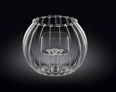 Suport lumanare din sticla - Wilmax, 12 cm