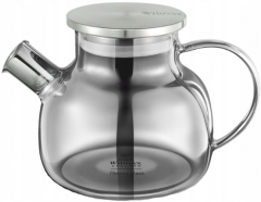 Ceainic din sticla termorezistenta si infuzor inox, Gri , 950ml