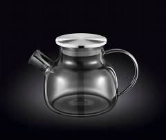 Ceainic din sticla termorezistenta si infuzor inox, Gri , 950ml