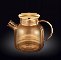 Ceainic din sticla termorezistenta, Auriu,1200ml