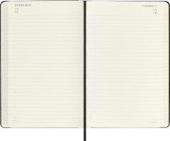 Agenda 2024/2025 - 18 Months Daily Planner - Hard Cover, Large - Black