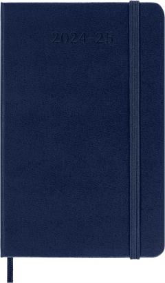 Agenda 2024/2025 - 18 Months Weekly Planner - Hard Cover, Pocket - Sapphire Blue