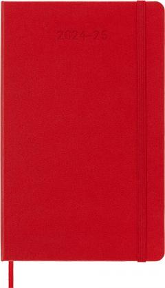 Agenda 2024/2025 - 18 Months Weekly Planner - Hard Cover, Large - Scarlet Red