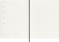 Agenda 2024/2025 - 18 Months Weekly Planner - Soft Cover, Extra Large - Black