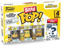 Set 4 figurine - Pop! Minions: Eye Matie, Cro-Minion, Au Naturel, & Mystery Chase Figure