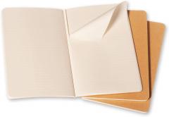 Set 3 jurnale Moleskine - Ruled Cahier Journals - Kraft Brown - Pocket