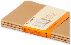 Set 3 jurnale Moleskine - Ruled Cahier Journals - Kraft Brown - Pocket