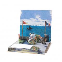 Felicitare pop-up - Monet - Gradina Sainte-Adresse