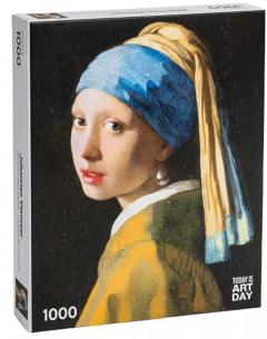 Puzzle 1000 piese - Johannes Vermeer - Fata cu cercel de perla